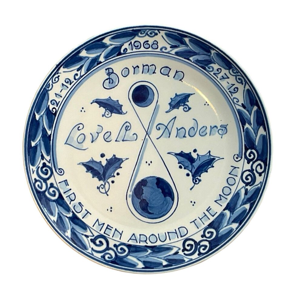 Royal Delft “First Men Around The Moon” 7” Plate 1968 Apollo 8 Collectible